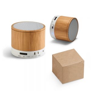 Caixa de som em bambu GLASHOW - Simax Brindes